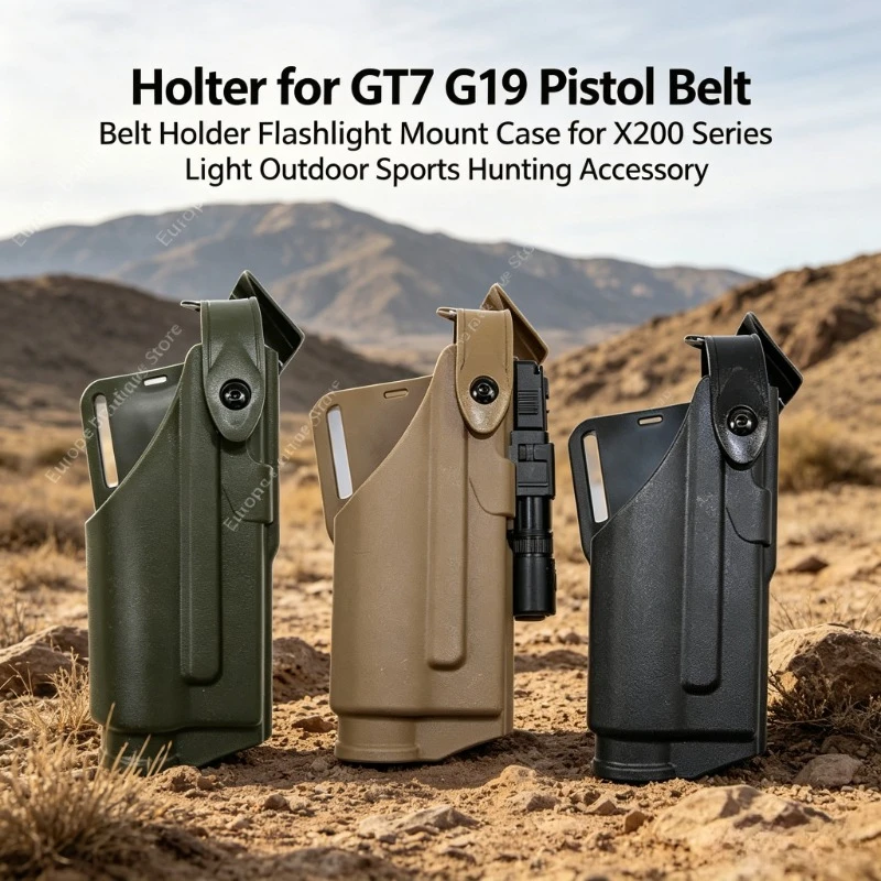 

Holster for G17 G19 Pistol Belt Holder Flashlight Mount Case for X200 Series Light Outdoor Sports Hunting Accessory