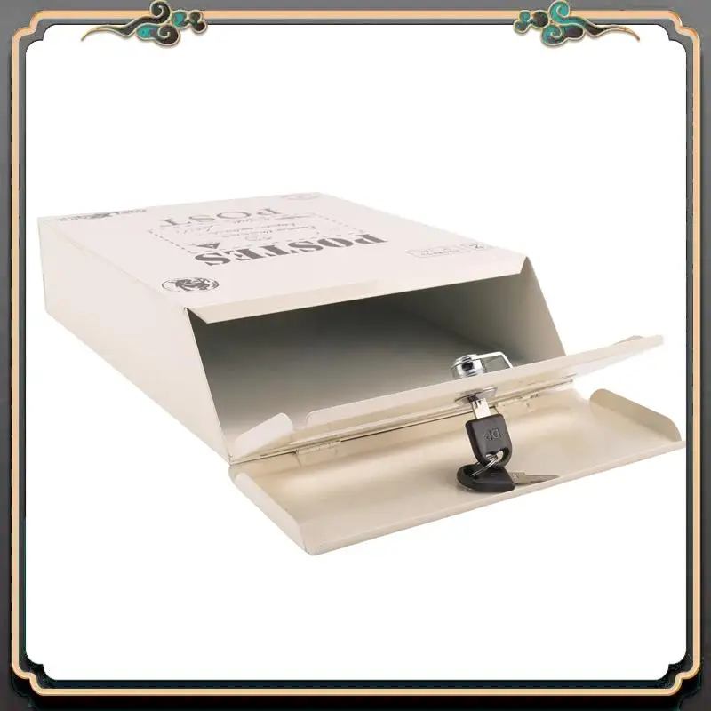 

Почтовый ящик Винтажный настенный почтовый ящик Антикварный металлический почтовый ящик Устойчивый к ржавчине держатель почты подходит для улицы Белый