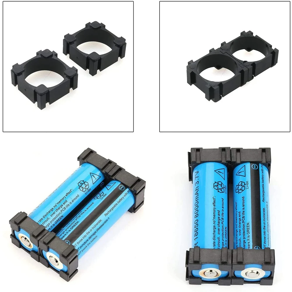 18650 lithium battery 30Pcs Splicing Battery Support 18650 Lithium Battery Bracket 1 Cell Spacer Lithium Battery Plastic Holder