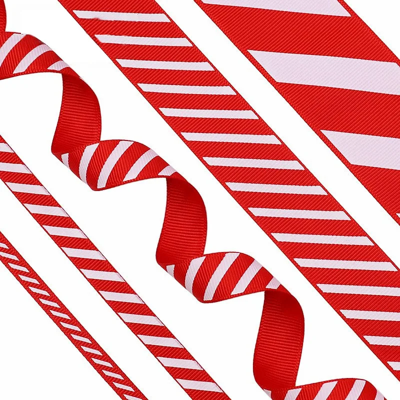 Diagonal Striped Thread Ribbon Ribbon 10 Yards Carnival Ribbon Gift Box Packaging Ribbon Holiday Scene Christmas Decoration ﻿