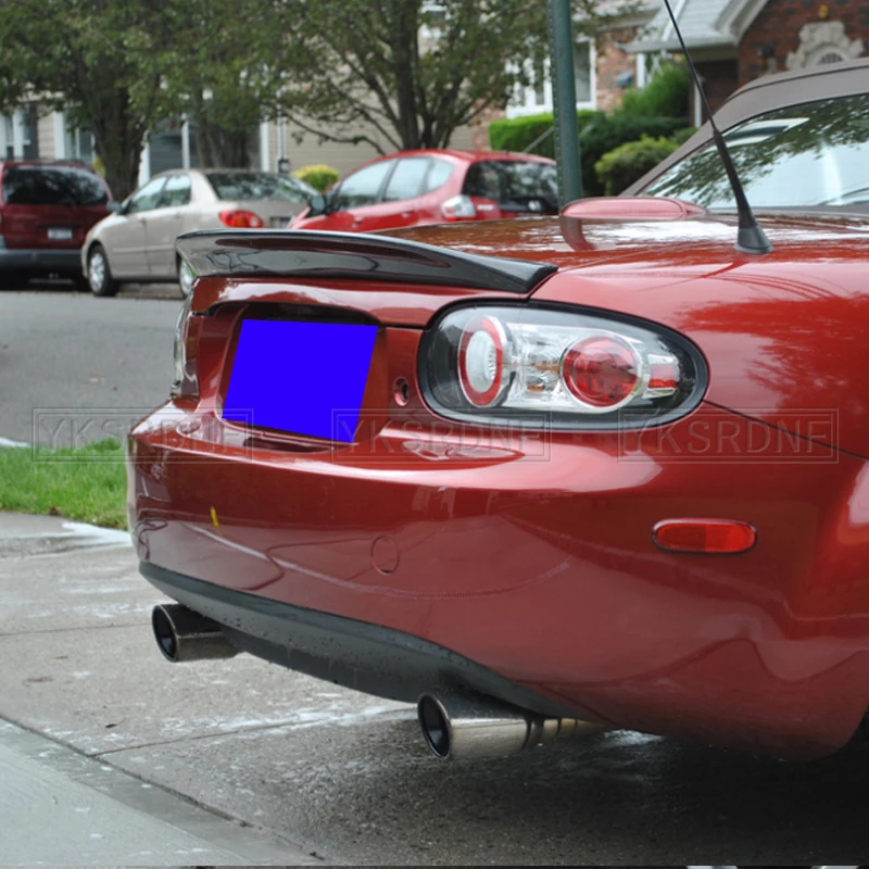 YKSRDNF For MX5 NC NCEC Roster Miata EPA Type 3 2009-2015 Real Carbon Fiber Rear Trunk Spoiler (PRHT Hard Top Only)