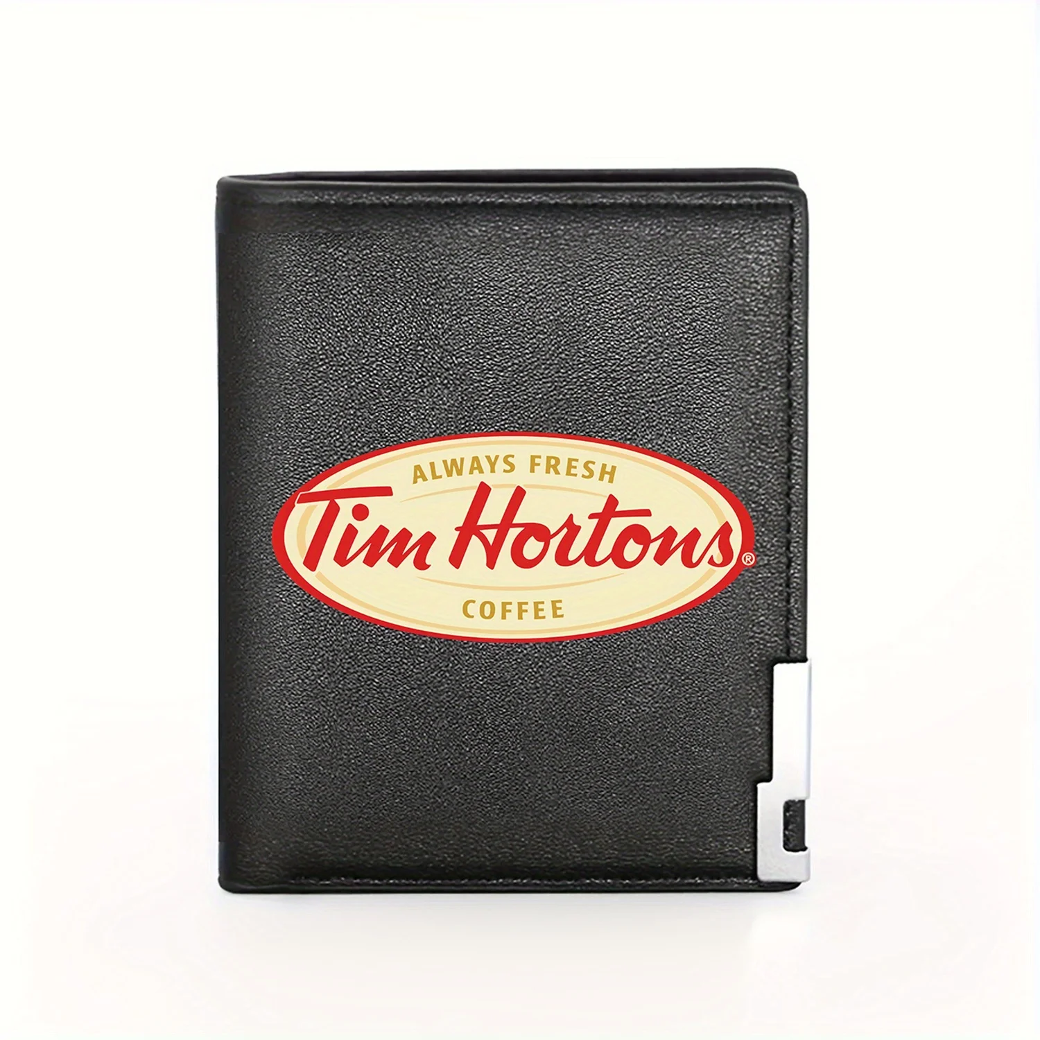 

Tim Hortons Coffee Logo Always Fresh Business Mens Casual Elegant Simple Practical Quality Wallet Stylish Printing Graphic Creat