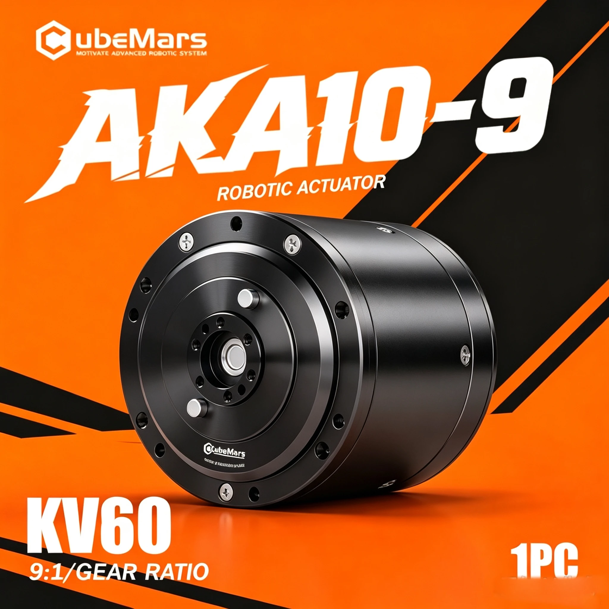 CubeMars AKA10-9 KV60 Robotic Actuator 48V 53Nm Peak Torque 50kg Radial Load Motor for AGV Wheeled Robots