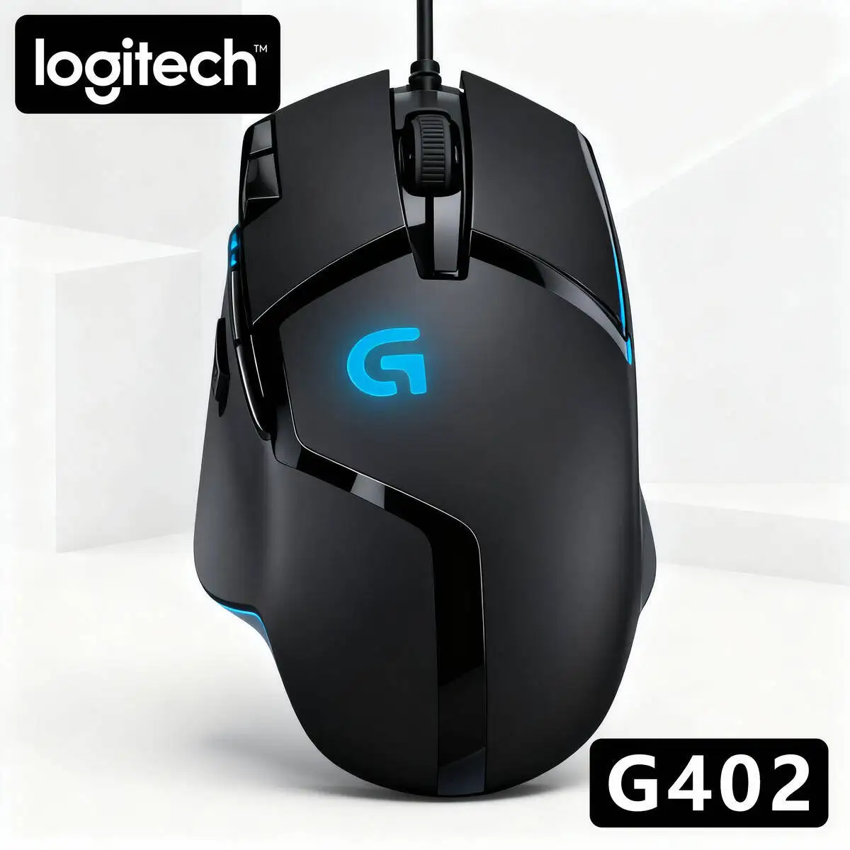 

Logitech G402 Hyperion Fury Wired Mouse, 4000 DPI, 8 Programmable Buttons, Fusion Engine, 1ms Response, 500 IPS, Ergonomic, PC