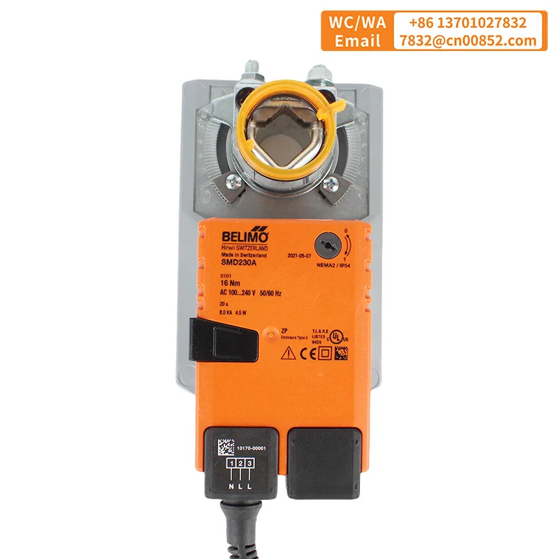 

Вентиляционные системы Belimo HAVC SMD230A 16NM AC230V Привод заслонки быстрого открытия и закрытия для регулировки заслонки