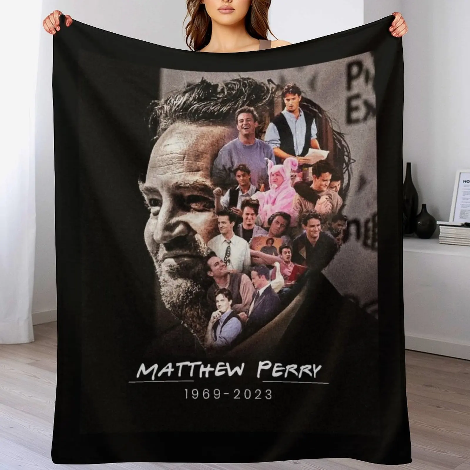 

Matthew Perry Throw Blanket decorative manga wednesday Blankets