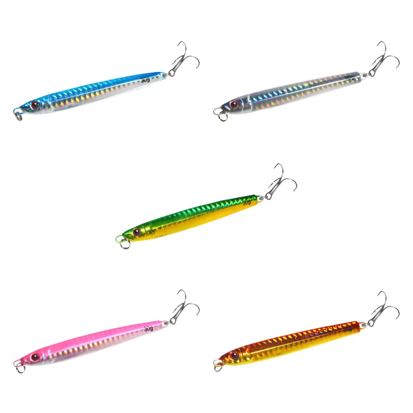 3 Pieces Fishing Lures with Hook Jigs Bionic Lures Realistic Topwater Lures for Boat Fishing Freshwater Men Enthusiasts Outdoor