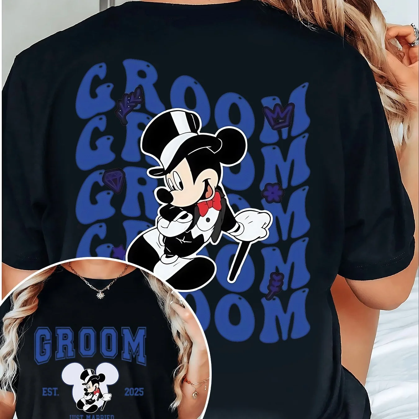 تي شيرت ديزني سيريز كارتون ميكي ويني تي شيرت حلو رائع للشارع تي شيرت صيفي كبير الحجم للنساء البالغات والأطفال #4