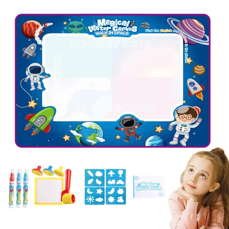 Tappetino Color acqua senza disordine colorante Doodle Mat tappetino per pittura ad acqua tappetino in tela per bambini colorazione Doodle tappetino da disegno 100X80cm per