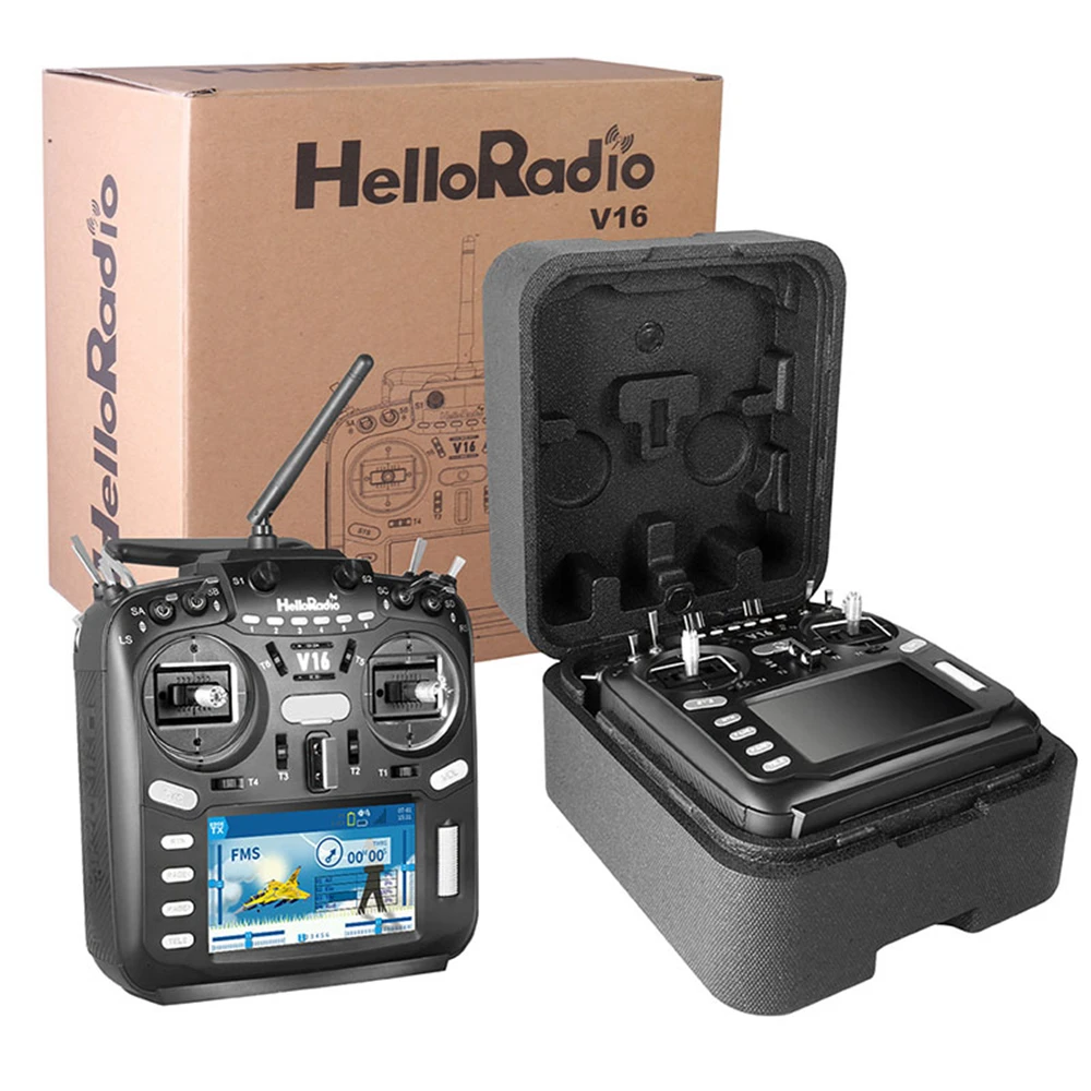 جهاز تحكم عن بعد HelloRadiosky V16 Pro 2.4 جيجا هرتز 16 قناة مع رأس عالي التردد FPV لطائرة RC قارب السيارة بدون طيار