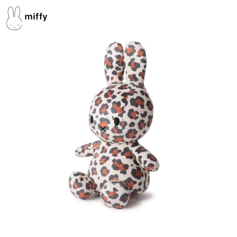 Miffy Kawaii Anime Cartoon Rabbit 23cm Leopard Print Stuffed Toys Appease Cure Cute Doll Baby Sleep Pillow Children Girls Gift