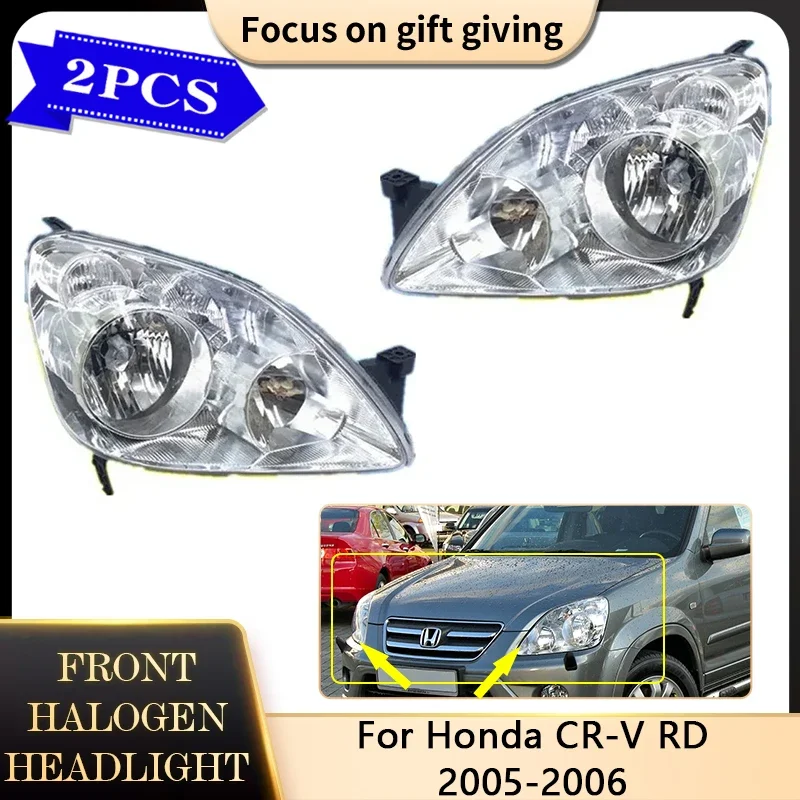 Dla Honda CR-V CRV 2 RD 2005 2006 przedni Halogen samochodu montaż reflektorów zderzak lampa reflektorowa jasne częścią zamienną obiektywu