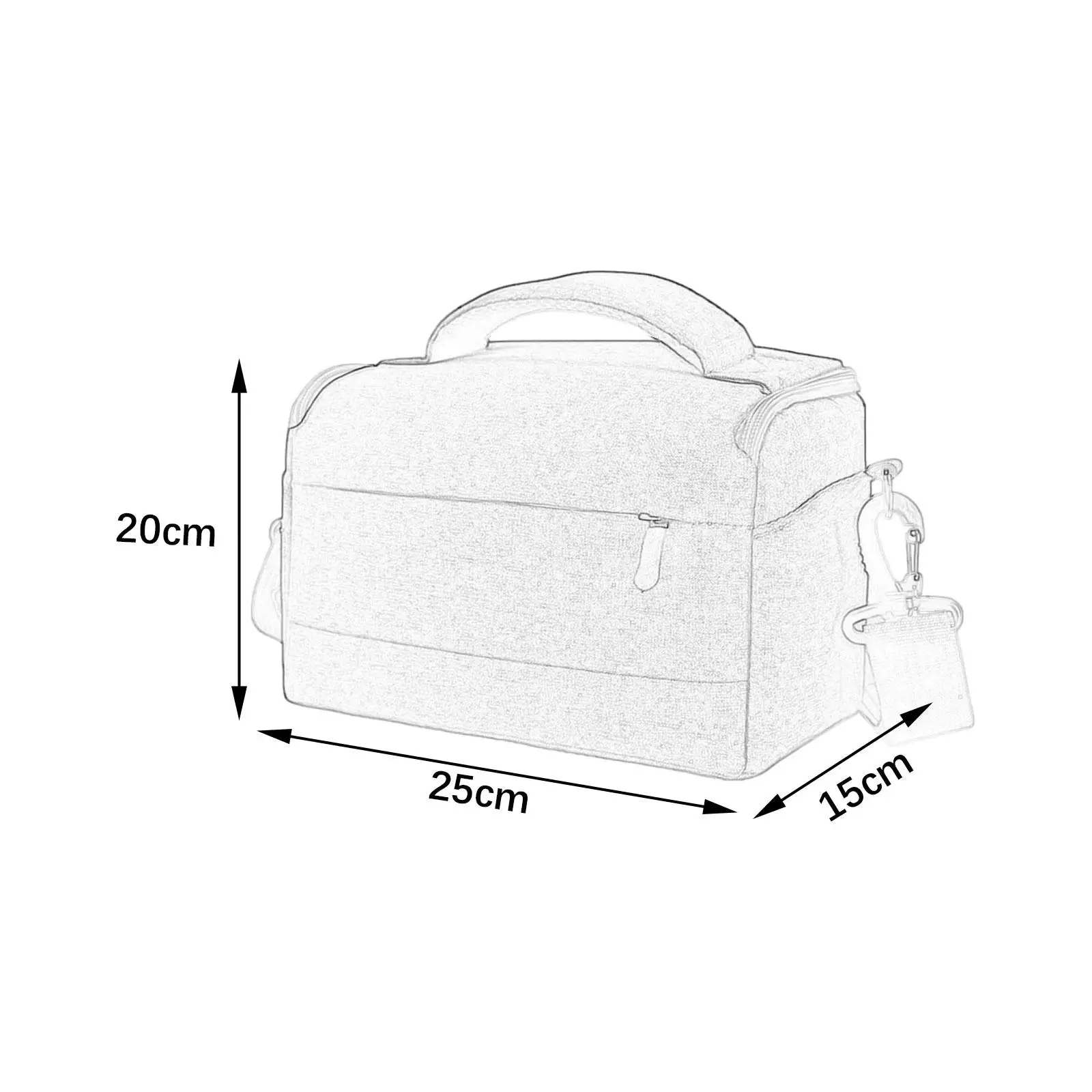 Camera Bag Carrying Case Equipment with Removable Strap Organizer for Traveling