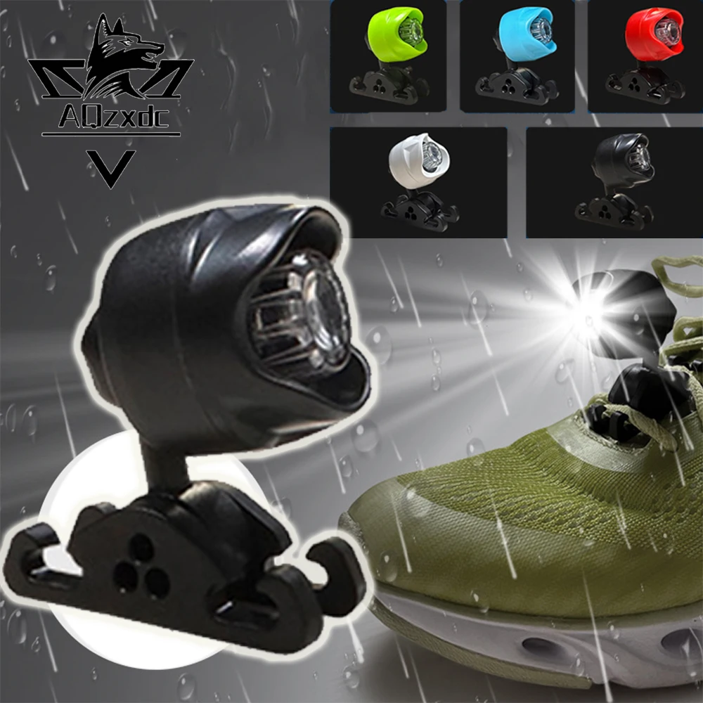 2PCS Tactical Shoe Lamp Rechargeable Waterproof LED Lights for Night Running Walking Lighting Hunting Hiking Camping Accessories