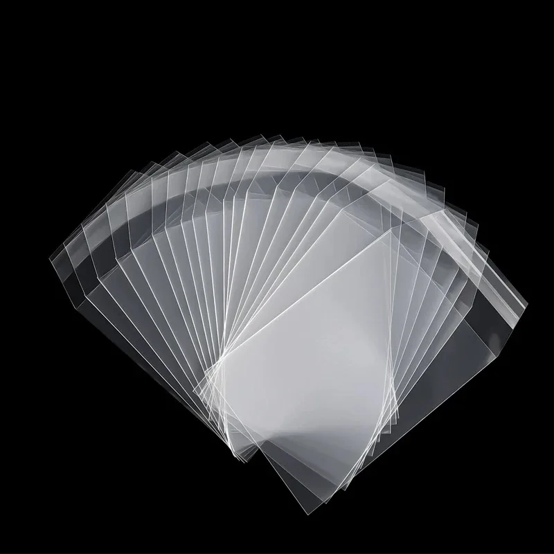 100 قطعة حامل بطاقة قابلة لإعادة الغلق الأكمام للرافعة العلوية/حامل البطاقة الممغنطة حامي/أكمام فيلم بلاستيكية شفافة مقاومة للماء #4