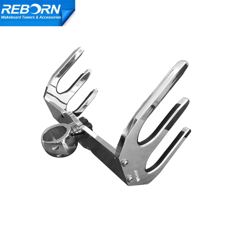 Reborn Pro+ Quick Release Water Ski Rack Wakeboard Tower Rack Polished