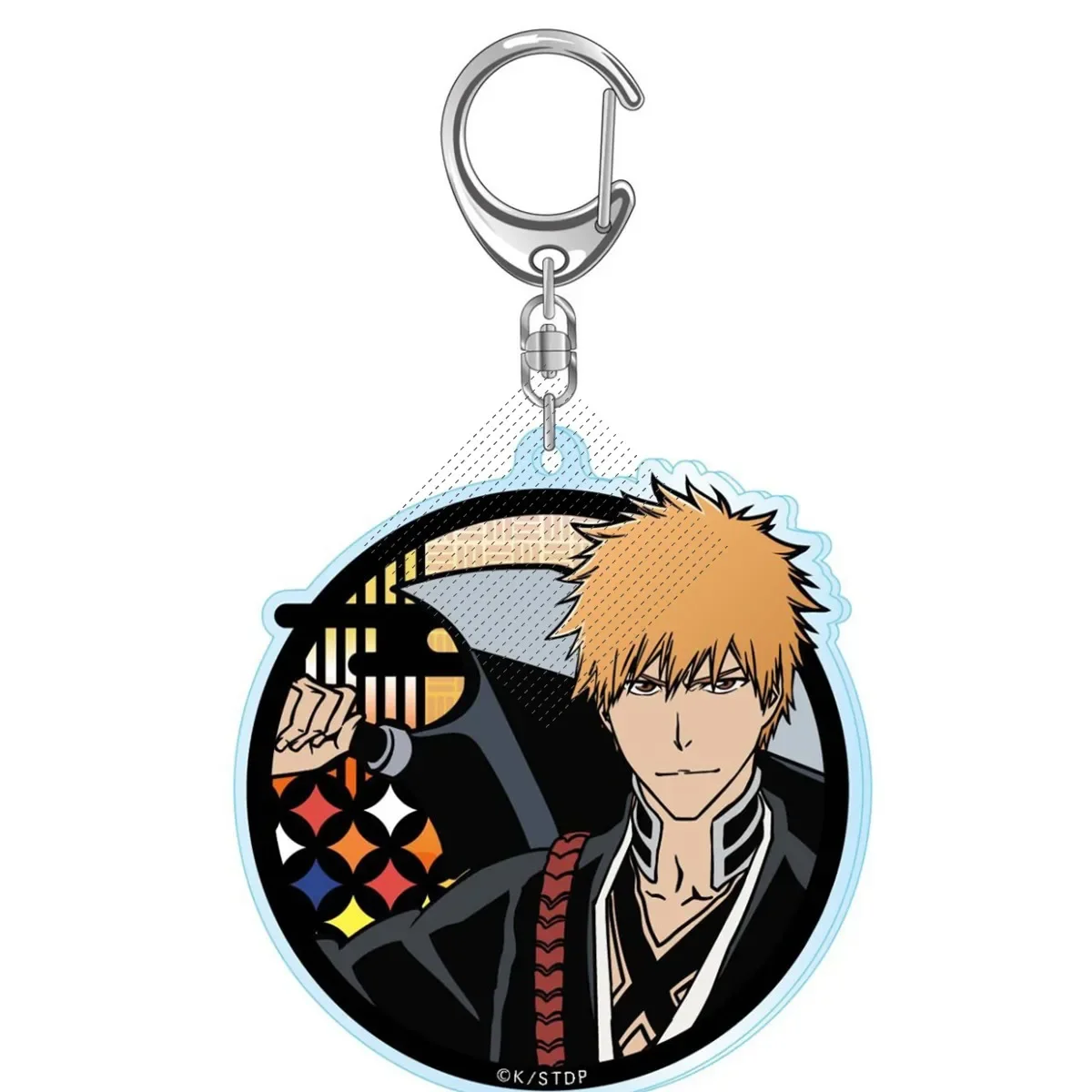 Game Ichigo Kurosaki Kisuke Urahara Byakuya Kuchiki Toushiro Hitsugaya Keychain Doll Anime Acrylic Keyring Pendant for Gift