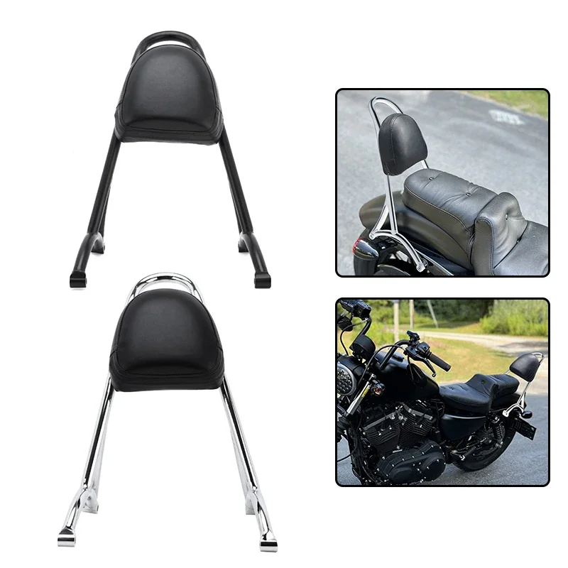 

Black Chrome Motorcycle Passenger Backrest Sissy Bar For Harley Sportster XL883 1200 X48 2004-2023 Accessories