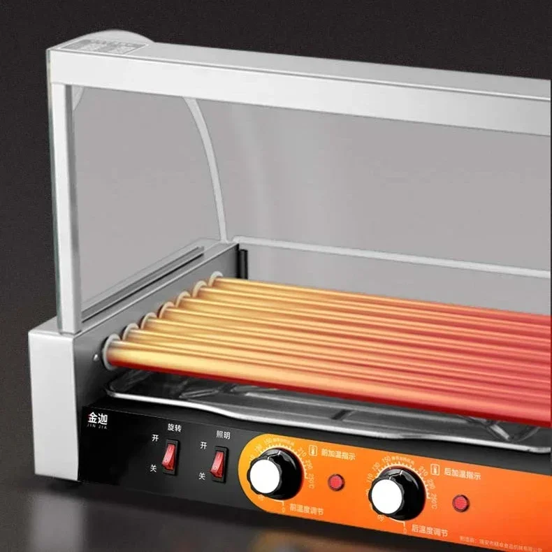 آلة شواء السجق التجارية هوت دوج لحم الخنزير التدفئة الدوارة متعددة الوظائف السجق التلقائي بالكامل #3