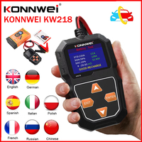 KONNWEI KW218 Car Battery Tester 6V 12V Car Motorcycle Truck System Analyzer 2000CCA Charging Cranking Test Tool PK KW650