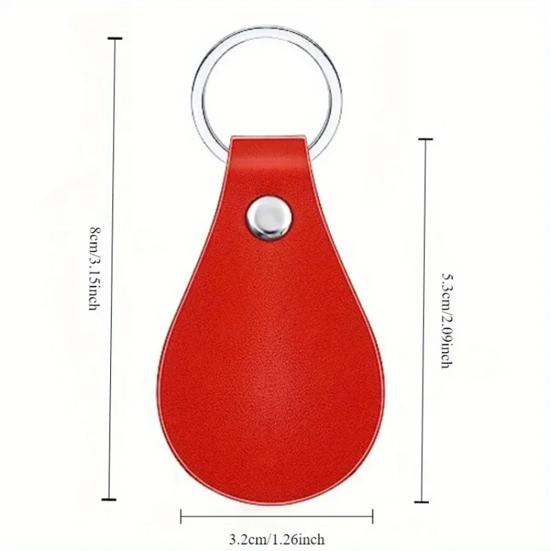 10pcs PU Leather Key Fob Blanks Kit, Simple Style Laser Engraving Keychains, For Gifts & Crafting