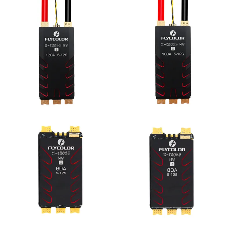 

FLYCOLOR X-Cross HV3 60A 80A 120A 160A 5-12S 32-битный бесщеточный регулятор скорости