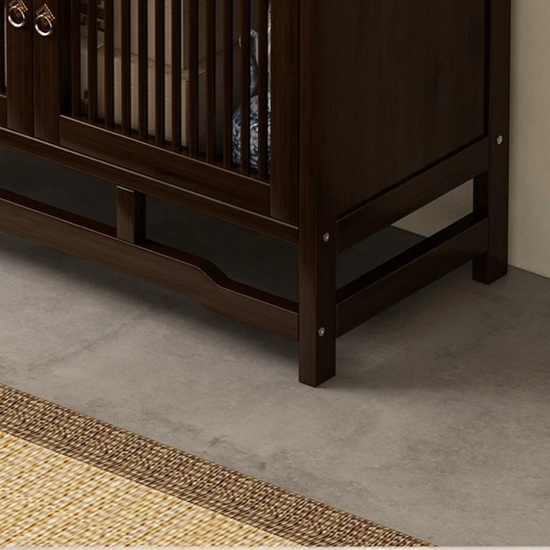 رفوف تخزين المنزل خزانة أثاث المكاتب متعددة الوظائف غرفة المعيشة تخزين خزانة أثاث الخيزران الحديث Taquilla MHSNJ