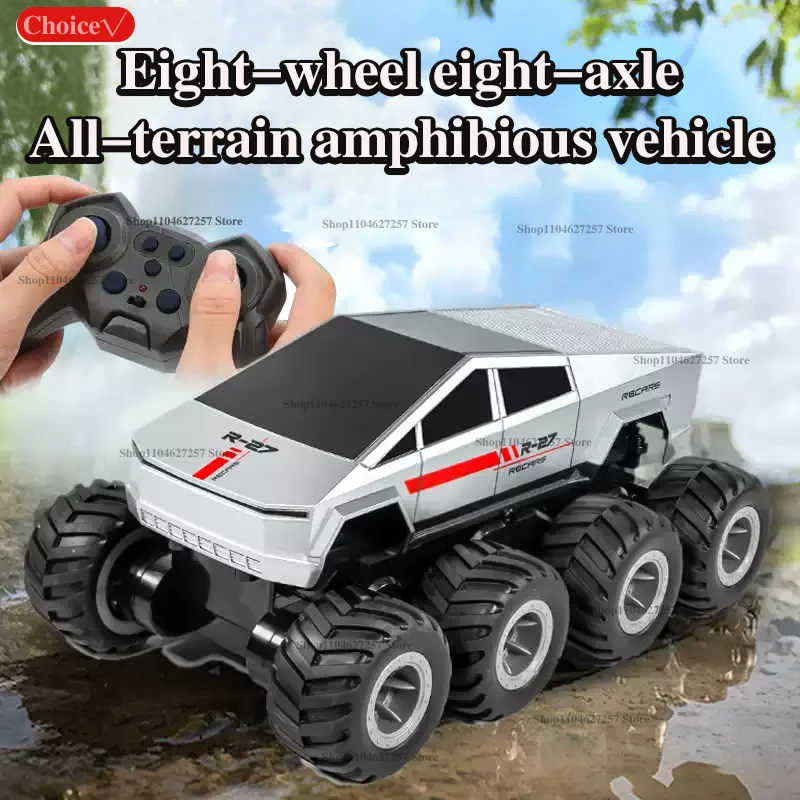 

2025 Новый 8-колесный кибер RC Грузовик 8WD-амфибия-монстр с гигантскими шинами для бездорожья Водная игра Игрушка RC Автомобиль Подарок на день рождения для детей