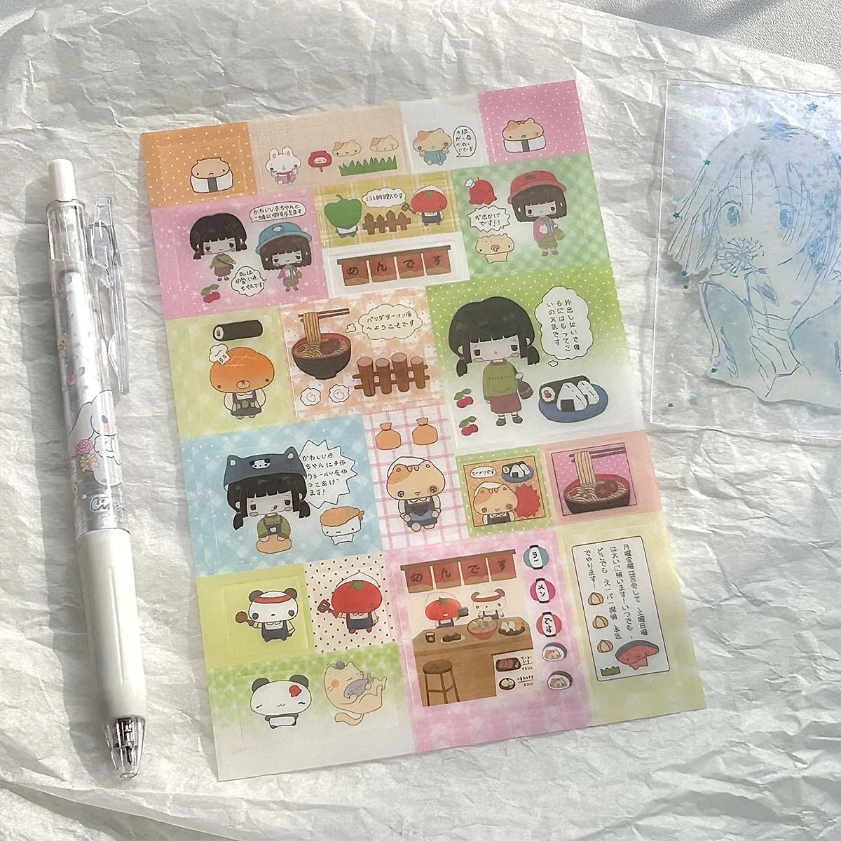

Cute PET Scrapbooking Stickers Kawaii Character Deco Stickers for Journal Stationery Stickers DIY Craft Decor Supplies