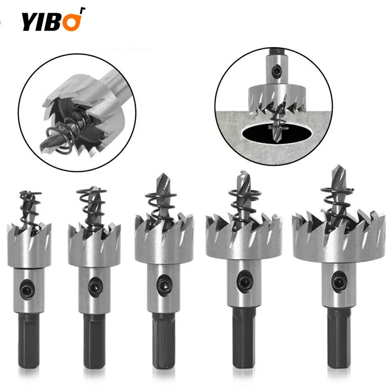 5PCS 16/18/20/25/30mm High Speed Steel Drill Bit For Stainless Steel Metalworking Cutter Alloy HSS Hole Saw