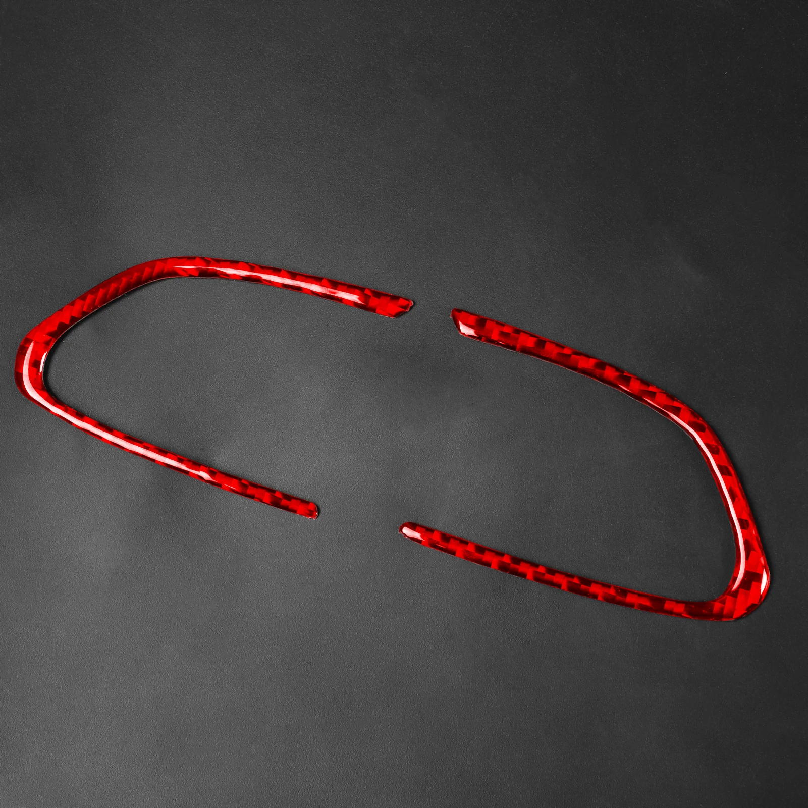 2pcs For Infiniti Q50 Q60 2014-2022 Car Steering Wheel Trim Sticker Decal Car Interior Accessories Carbon Fiber Black red