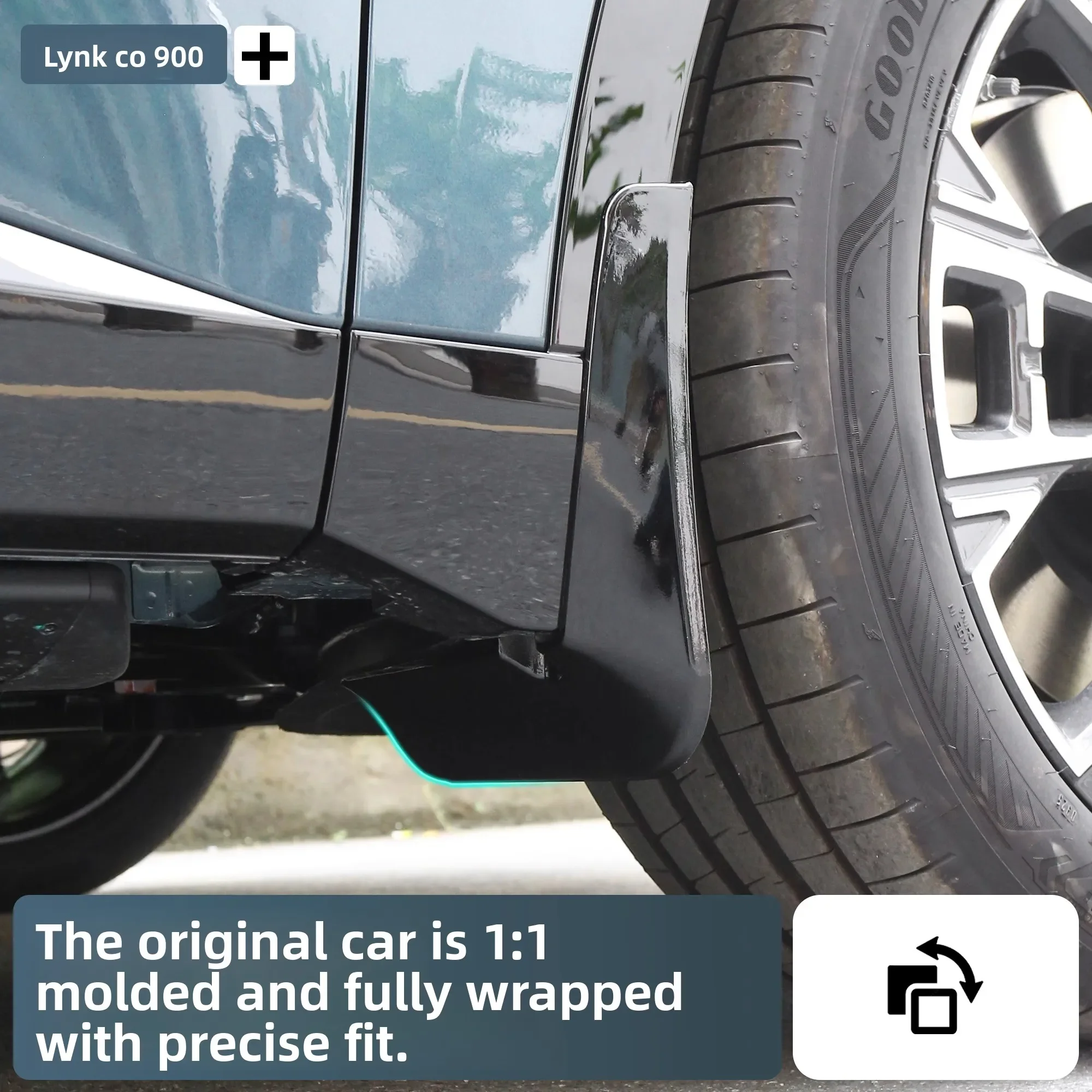 For Lynk & Co 900 Four wheel mudguard protection no drilling anti silt wear-resistant and durable exterior accessories