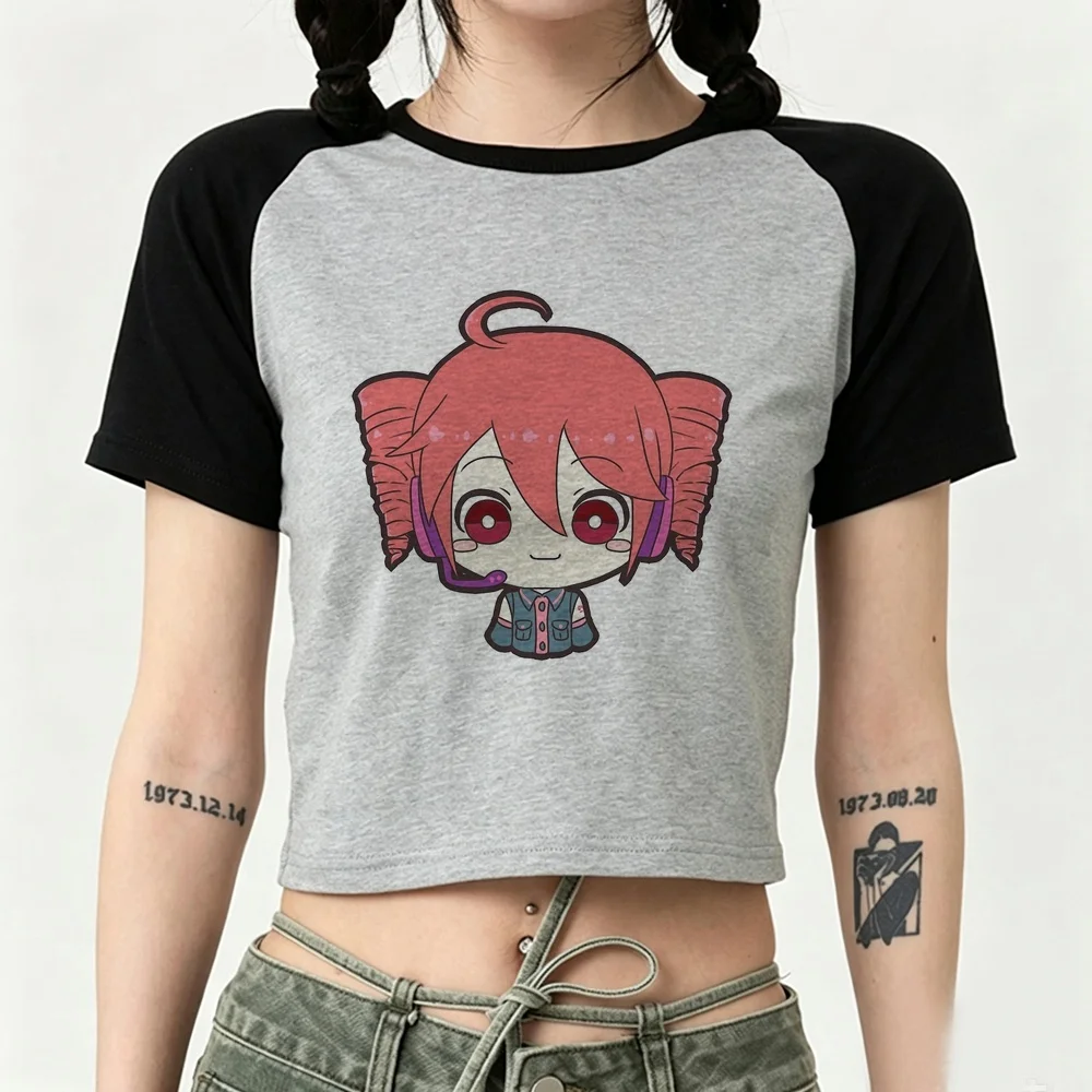 Kasane Teto crop top female cute jojifuku gothic gyaru clearance sales shirt emo scene  streetwear jojifuku