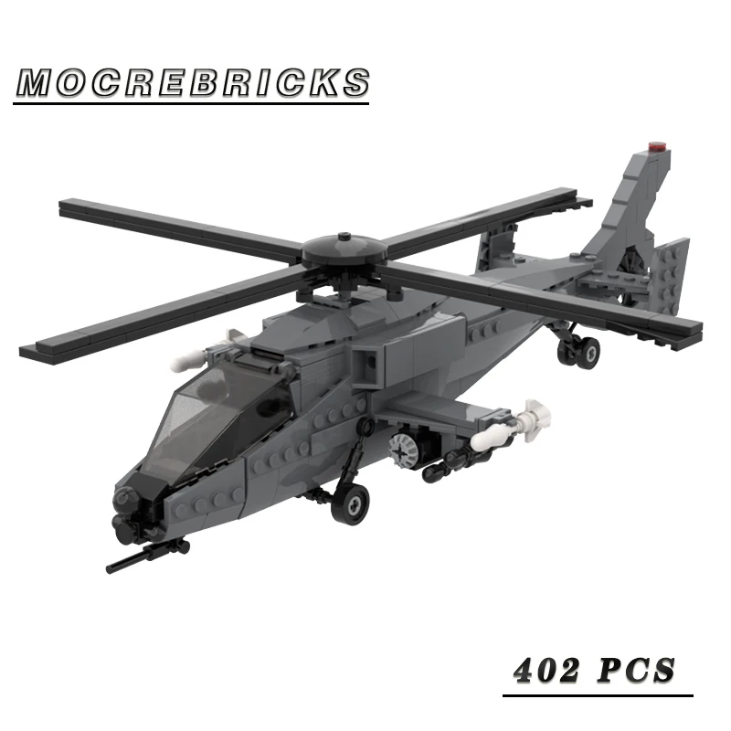 MOC WZ-20 Arms Helicopter Capable of Carrying Soldiers Building Block Toy DIY Model Assembly Display Set Child Gifts