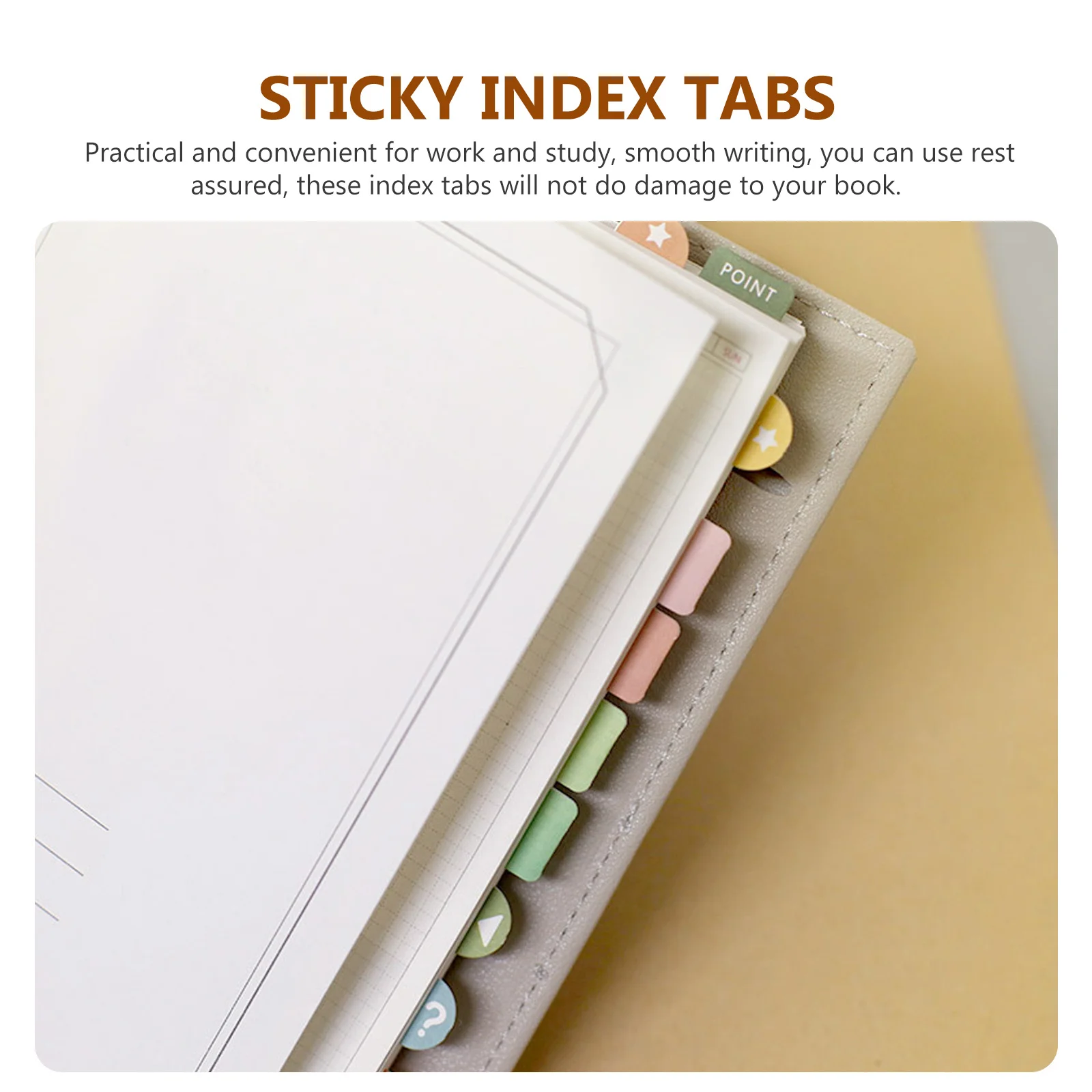 

6 Sheets Colorful Sticky Tabs Writable Dividers Book Tabs for Annotating Books Office School Reading Notes Page Markers