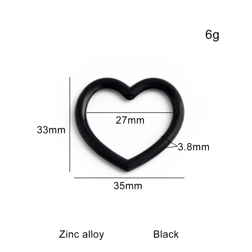 10/50/100PCS Heart Shaped O Ring Metal Buckle Circular Rings Hook For Pet Collar Bag Strap Sexy Punk Choker Necklace Accessories