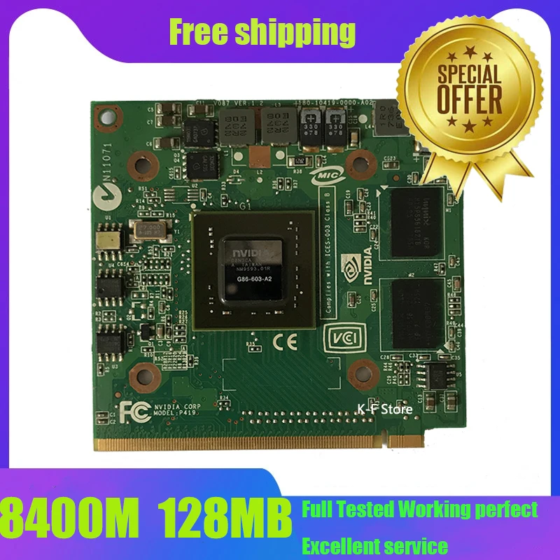 

Kai-Full For Acer Aspire 5520 5520G 4520 7520 7720 Laptop nVidia GeForce 8400 8400M GS MXM DDR2 128MB Graphic Video Card