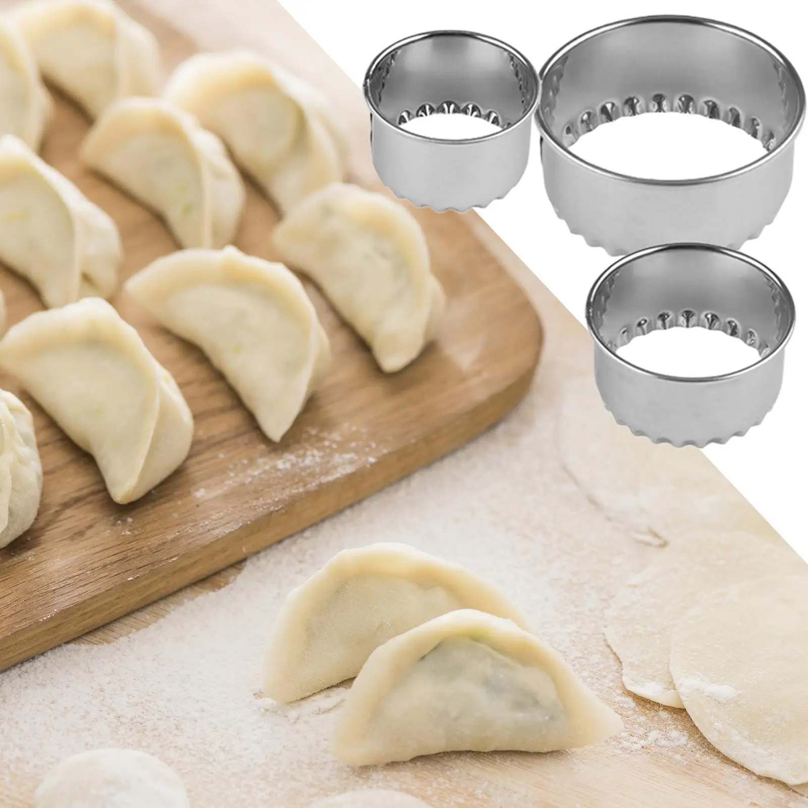 Round Mousse Mold Stainless Steel Reusable Biscuits Cookie Cutter DIY Pastry Baking Circle Ring Mold Baking Tool Bakeware