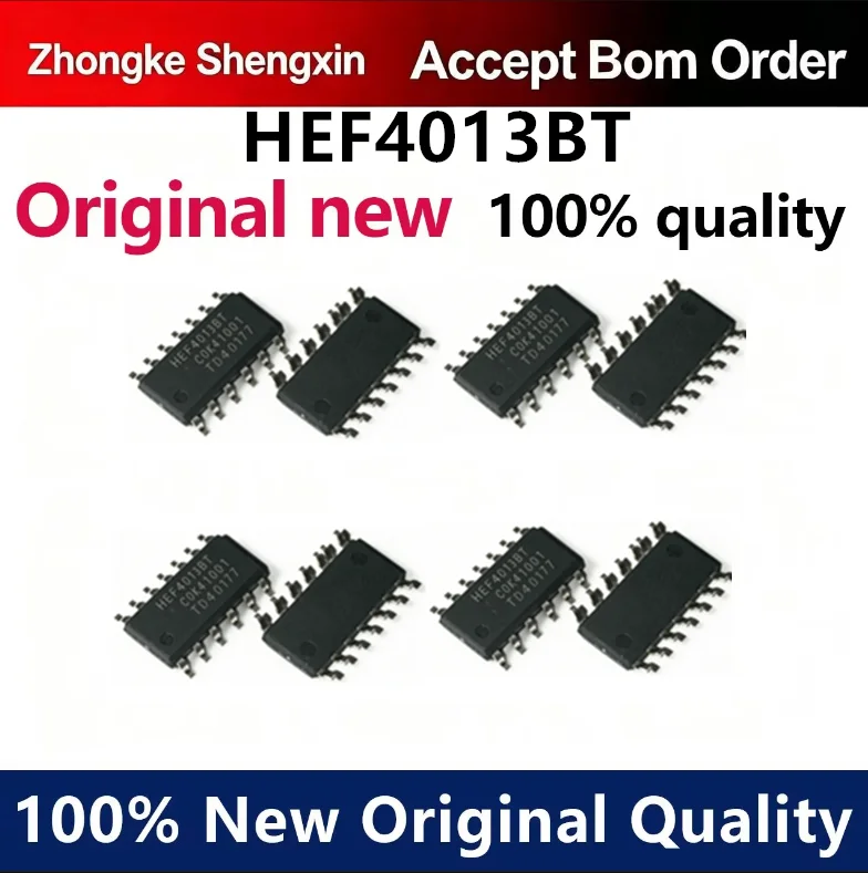 （5pcs-100pcs）Brand new original genuine HEF4013BT HEF4013 SMT SOP14 dual D trigger logic chip