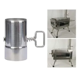 Stainless Steel Flue Extension Tube Chimney Exhaust Pipe Straight Thickened Stove Pipe with Damper for Winter Heater Outdoor