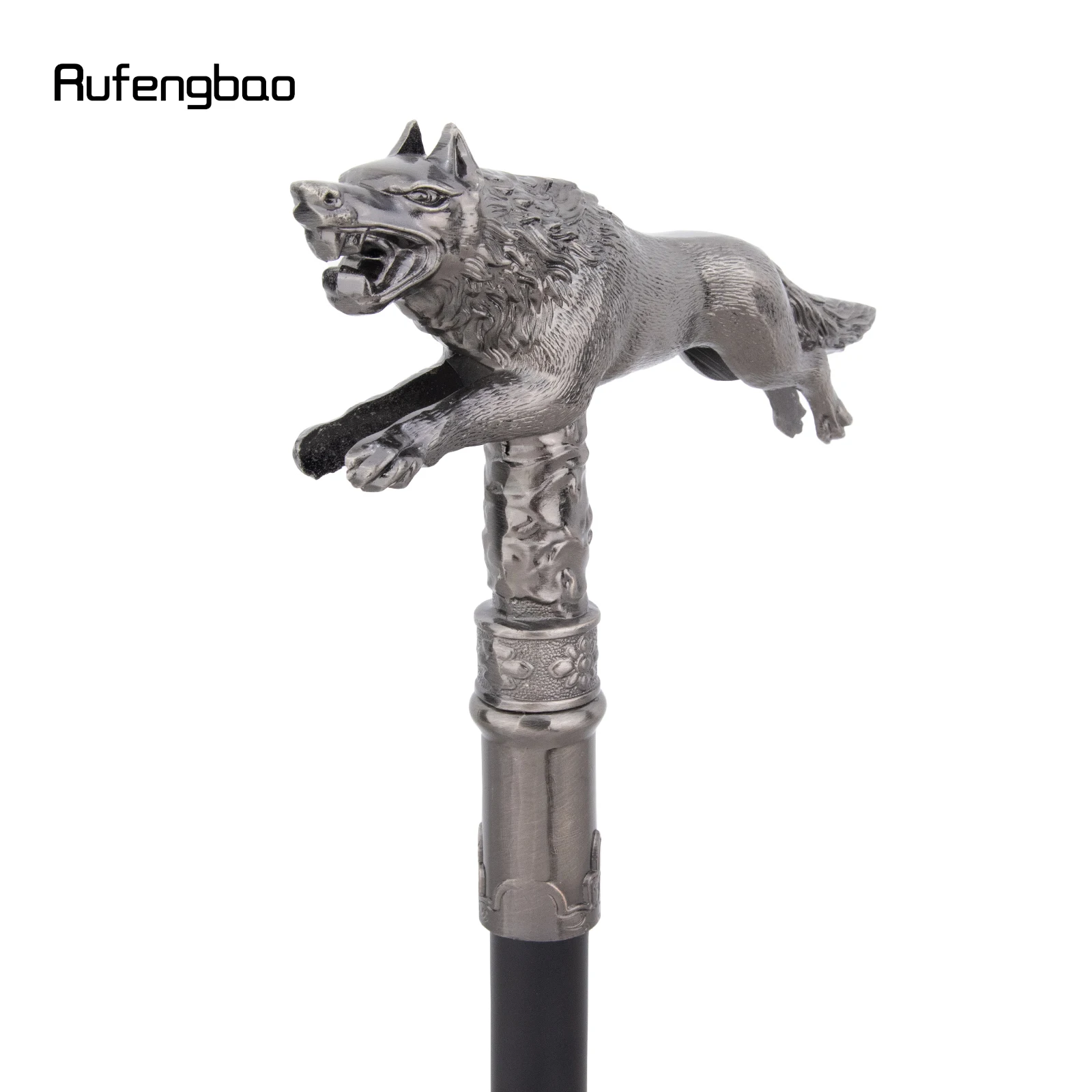Bengala Decorativa Estilosa Silver Wolf para Corrida e Caminhada, Adereço de Fantasia Colorido e Estético, Adereço Teatral 91cm
