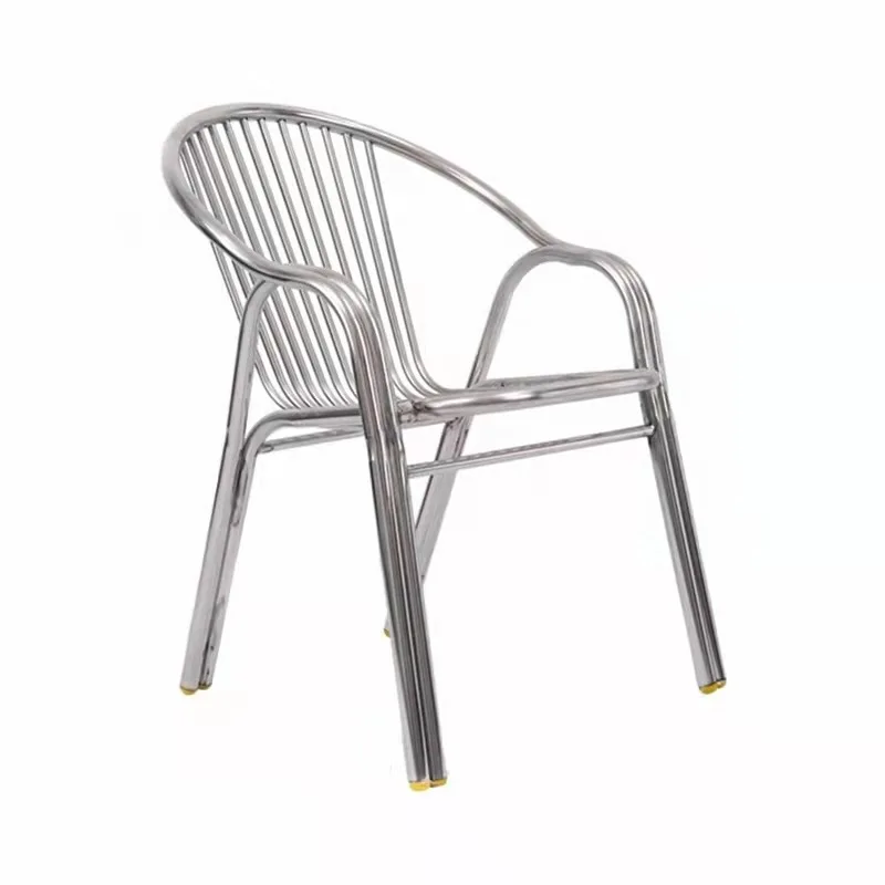 

Спинка стула из нержавеющей стали, простой пляжный стул для отдыха, штабелируемый стул для двора, балкона