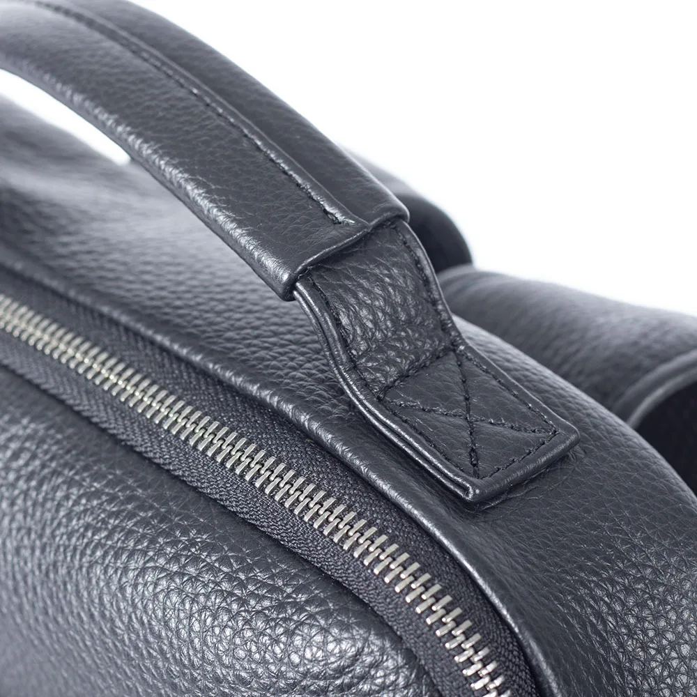 S.WORKER Herren-Rucksack aus echtem Leder, lässige Schultaschen, großer klassischer Reise-Tagesrucksack, Geschenk für Männer – Detail 14