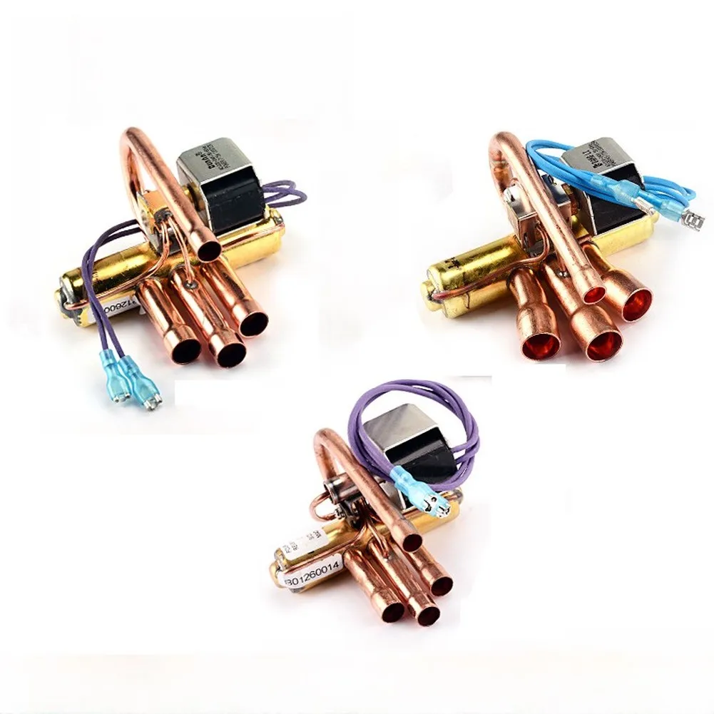 

Copper Air Conditioner Four-Way Reversing Valve With Coil For 1 1.5 2 3P AC Units Heating Cooling Replacement Part