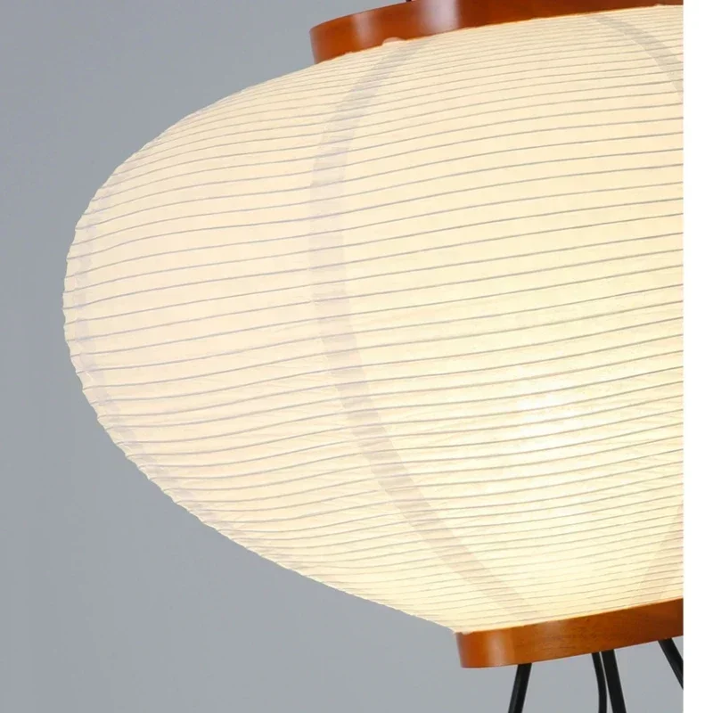 Japanese Rice Paper Floor Lamp Vintage Standing Light for Living Room Bedroom Home Decor Bedside E27
