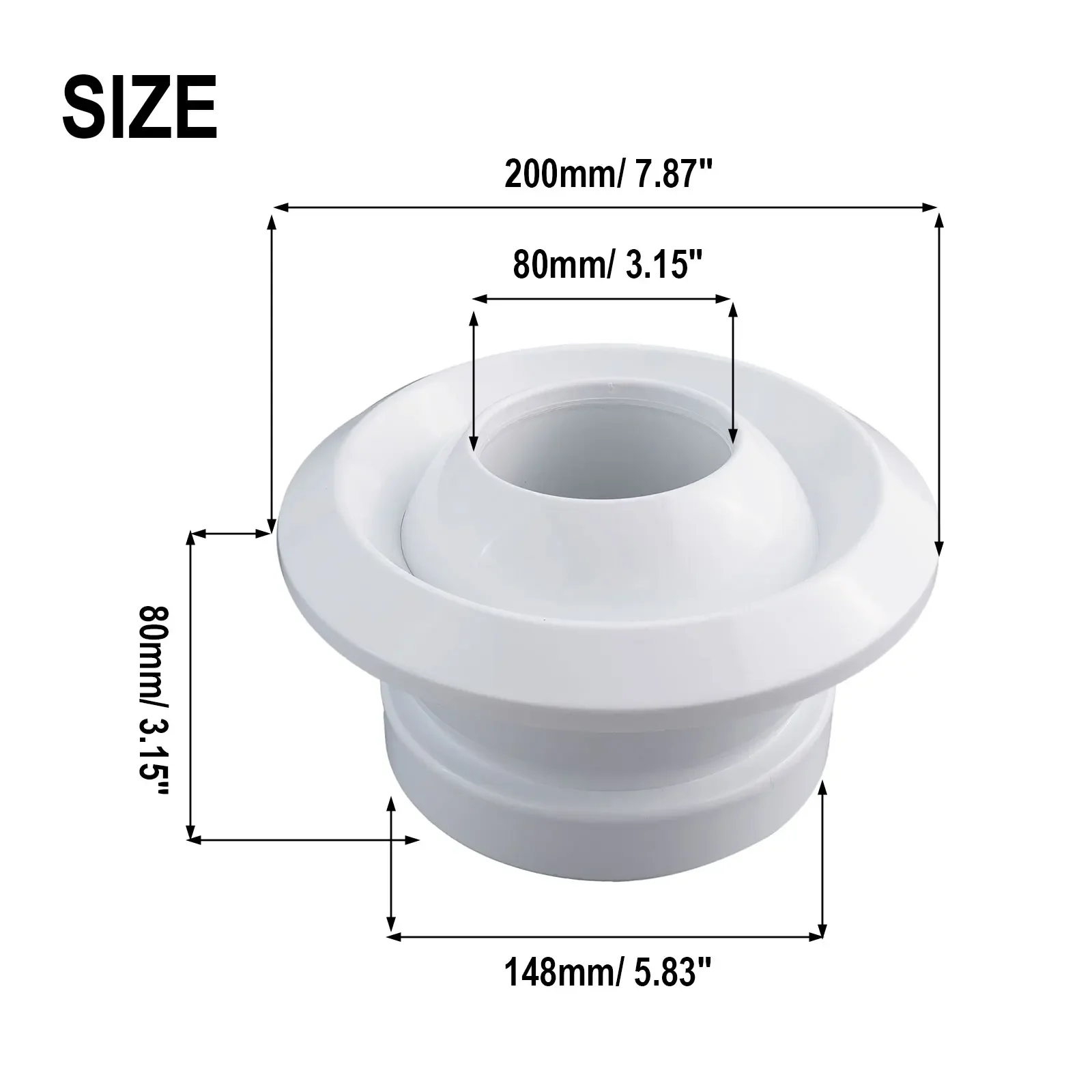 Air Diffuser Air Vent Slight Manual Measurement Deviation Air Vent Cooling Accessories Home Improvement Ball Jet Air Diffuser
