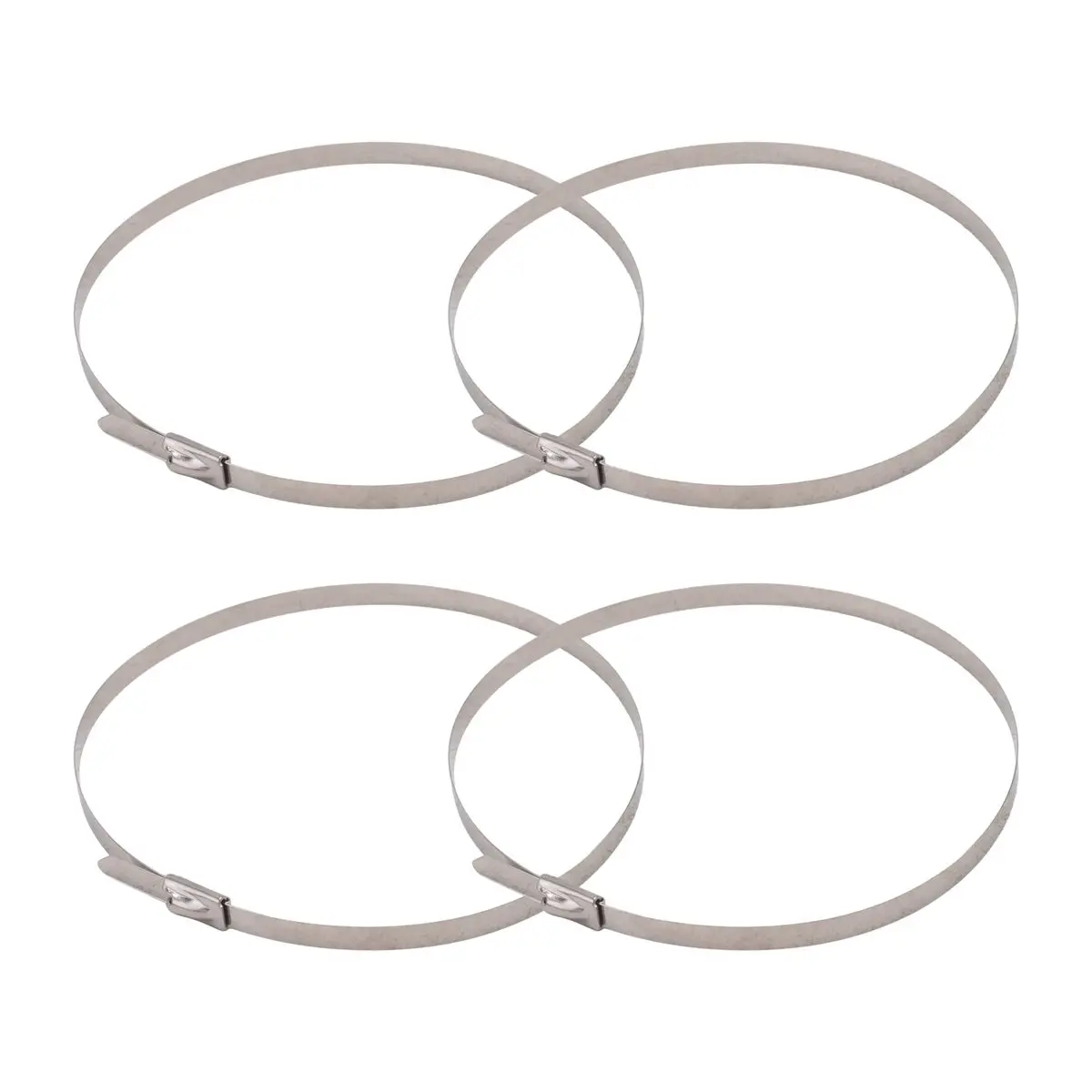 A40I 100Pcs Chain Link Fence Ties,Multi-Purpose Self-Locking Stainless Steel Zip Ties for Outdoor Garden Farm Pet Cages Fence