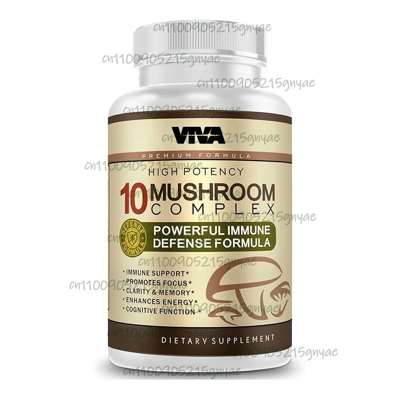 

10 типов грибовых добавок, смешанных в виде левенного гриша, индейского хвоста, кордицепса и других экстрактов для поддержки иммунитета