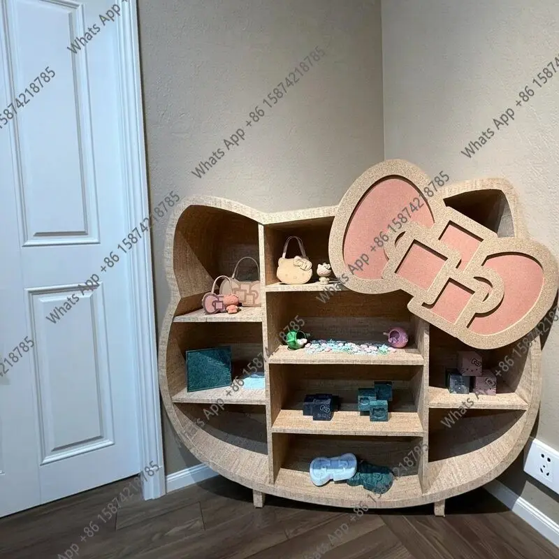 Creative Kitty cat shape bookshelf Library floor-to-ceiling personalized picture book shelf Sales office  Animal bookcase