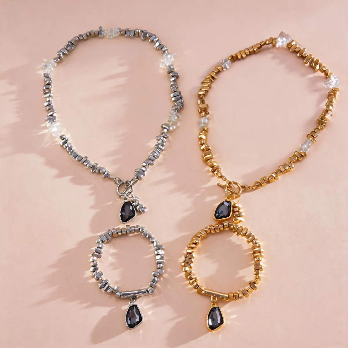 Diamond-set irregular triangular pendant bracelet light luxury bracelet design sense simple commuter jewelry